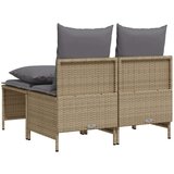  4-dijelni set vrtnih sofa s jastucima bež od poliratana | shoptok.hr