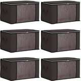  Kutija za pohranu s prozirnim bočnim oknom 6 pcs Antracit - Antracit 6 60 x 43 x 35 cm | shoptok.hr