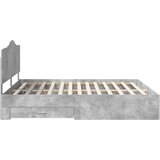  Konstrukcija postelje z vzglavjem Betonsko siva 200 x 200 cm, (5000102187) | Shoptok.si