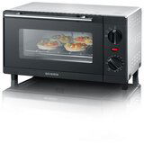 Severin TO2052 Minibackofen 800 Watt schwarz-silber, 9 Liter Cene