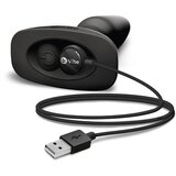b-Vibe Vibracijski analni čep z rotacijo, črn | Shoptok.si