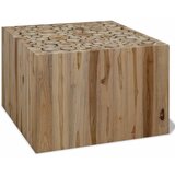 vidaXL Klubska mizica iz prave tikovine 50x50x35 cm Cene