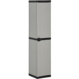 Furnova Vrtna omara s 3 policami siva in črna 68x40x168 cm, (21948501) | Shoptok.si