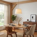 Luster na sajli AIDA 1xE27/15W/230V prečnik 35 cm hrast/krem | Eponuda.com