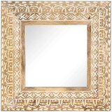 vidaXL Ručno izrezbareno ogledalo 50 x 50 x 2 6 cm masivno drvo manga | shoptok.hr