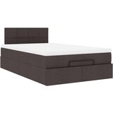vidaXL Otomanski posteljni okvir z vzmetnico rjav 120x190 cm blago, (21609515) | Shoptok.si