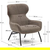 Kave Home Rjav fotelj Belina – | Shoptok.si