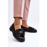 Laura Messi Women's Patent Loafers With Bow 2786 Black | Shoptok.si
