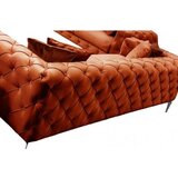  Oranžna žametna sedežna garnitura 197 cm Como – | Shoptok.si
