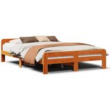  Posteljni okvir brez vzmetnice vošč. rjav 150x200 cm borovina, (21528324) | Shoptok.si