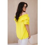Kesi Włoski Spanish blouse with decorative ruffle in yellow color | Eponuda.ba