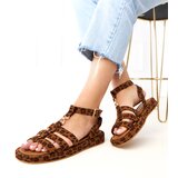  Leopard Roman sandals fastened at the ankle Nargiz | ePonuda.com