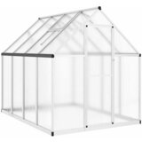 Furnova Rastlinjak z okvirjem srebrn 224x169x195 cm aluminij, (21948430) | Shoptok.si