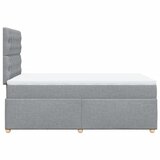  Krevet s oprugama i madrac svjetlosivi 120 x 200cm od tkanine | shoptok.hr