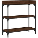  The Living Store Konzolna mizica s policami rjavi hrast 75x30x80 cm - Konzolna Mizica, (21442473) | Shoptok.si