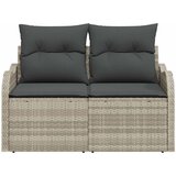  Vrtni kauč s jastukom Svjetlosiva 121 x 62 x 69cm poliratan | shoptok.hr