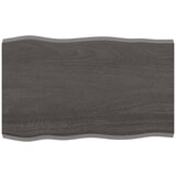 vidaXL Mizna plošča temno siva 80x50x4 cm obdelana trdna hrastovina Cene