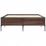  Okvir za krevet smeđi hrast 135x190cm konstruirano drvo i metal | shoptok.hr