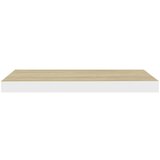 vidaXL Stenske police 2 kosa barva hrasta in bela 60x23,5x3,8 cm MDF | Shoptok.si