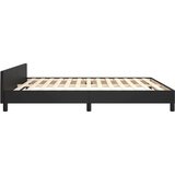  Za krevet s uzglavljem crni 180x200 cm od umjetne kože | shoptok.hr