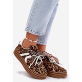 Boto Women's sneakers in leopard print on platform with decorations brown Vinness | Shoptok.si