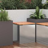 vidaXL Vrtna klop srebrna 40 x 40 x 43 cm Pocinkano jeklo Cene