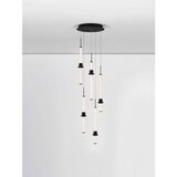 Nova Luce Mat črna keramična LED zatemnitvena viseča svetilka s senčilom iz akrilnega stekla ø 35 cm Stalactite – | Shoptok.si