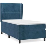 Box spring krevet s madracem tamnoplavi 80 x 200 cm baršunasti | shoptok.hr