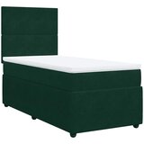 Box spring krevet s madracem tamnozeleni 90x190 cm baršunasti | shoptok.hr
