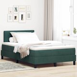  Krevet s opruga kutije Tamnozelena 120 x 190 cm Baršun | shoptok.hr