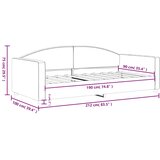  Dnevni krevet crni 90 x 190 cm od tkanine | shoptok.hr