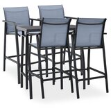  5-dijelni vrtni barski set crno-sivi | shoptok.hr