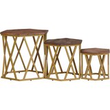  Klubske mizice Rjava 55 x 55 x 50 cm Masiven les manga, (5000107346) | Shoptok.si