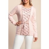 Fenzy Plus Size Pulover S Ukrasnom Mašnom, Svijetlo Ružičaste Boje | shoptok.hr