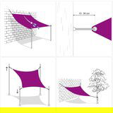  Jedro protiv sunca svjetlosivo 3 6x3 6 m 100% poliestera Oxford | shoptok.hr