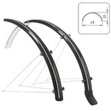 Wag komplet blatobrana polikarbonatni - 28" x 36 mm, crni ( 421730231 ) Cene