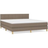  Box spring postelja z vzmetnico taupe 180x200 cm blago, (20895595) | Shoptok.si