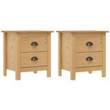 vidaXL Nočna omarica Hill 2 kosa 46x35x49,5 cm trdna borovina Cene
