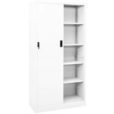 Furnova Pisarniška omara z drsnimi vrati bela 90x40x180 cm jeklo, (21919700) | Shoptok.si