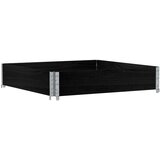  Okviri za palete crni 100x100 cm od masivne borovine | shoptok.hr