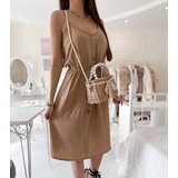 UR/CEO Beige spaghetti strap dress Aubin | shoptok.hr