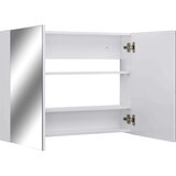 vidaXL Kupaonski ormarić s ogledalom bijeli 80 x 15 x 60 cm MDF | shoptok.hr