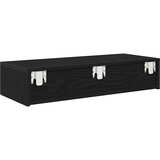 vidaXL Zidna polica s ladicama crna 80x33x17 cm izrađeno drvo | shoptok.hr