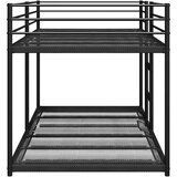  Krevet na kat bez madraca crni 90x200 cm čelik | shoptok.hr