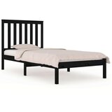  Posteljni okvir črn iz borovine 75x190 cm 2FT6, (20684938) | Shoptok.si