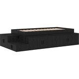  Krevet s ladicama s pohranom Crni hrast 234 x 103 x 53.5 cm | shoptok.hr