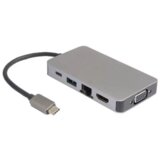 E-green Adapter konverter USB Tip C 3.1 - HDMI/VGA/2xUSB 3.0/RJ45/Tip C | ePonuda.com