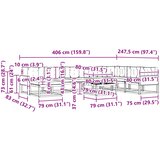  Set vanjskih sofa 9 pcs Prirodna i krem | shoptok.hr