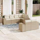 vidaXL 7-dijelni set vrtnih sofa od poliratana s jastucima bež | shoptok.hr