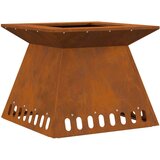 vidaXL Vremensko odporna jekl/Rjava Vremensko odporna jekl 48 x 48 x 40 cm | Shoptok.si